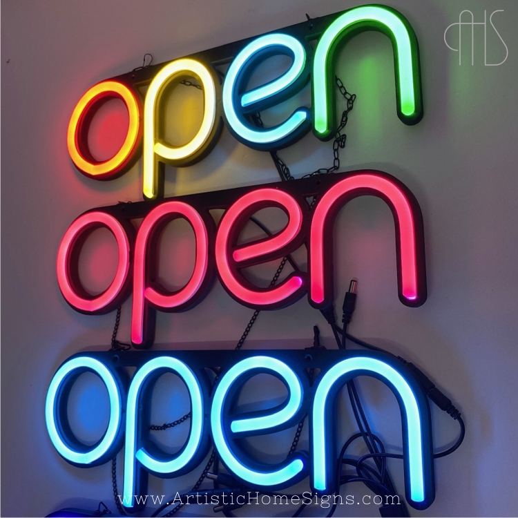 OPEN LED NEON SIGN DISPLAY MADE IN MALAYSIA